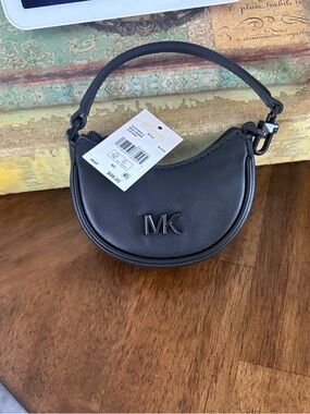Michael Kors Kyla Leather bag charm with tonal hardware